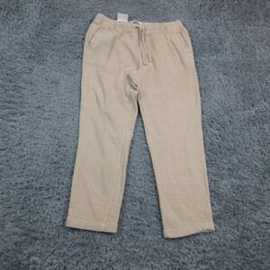 Zara Pants Mens Large Beige Slim Jogger Elastic Waist Drawstring 32x27* NWT